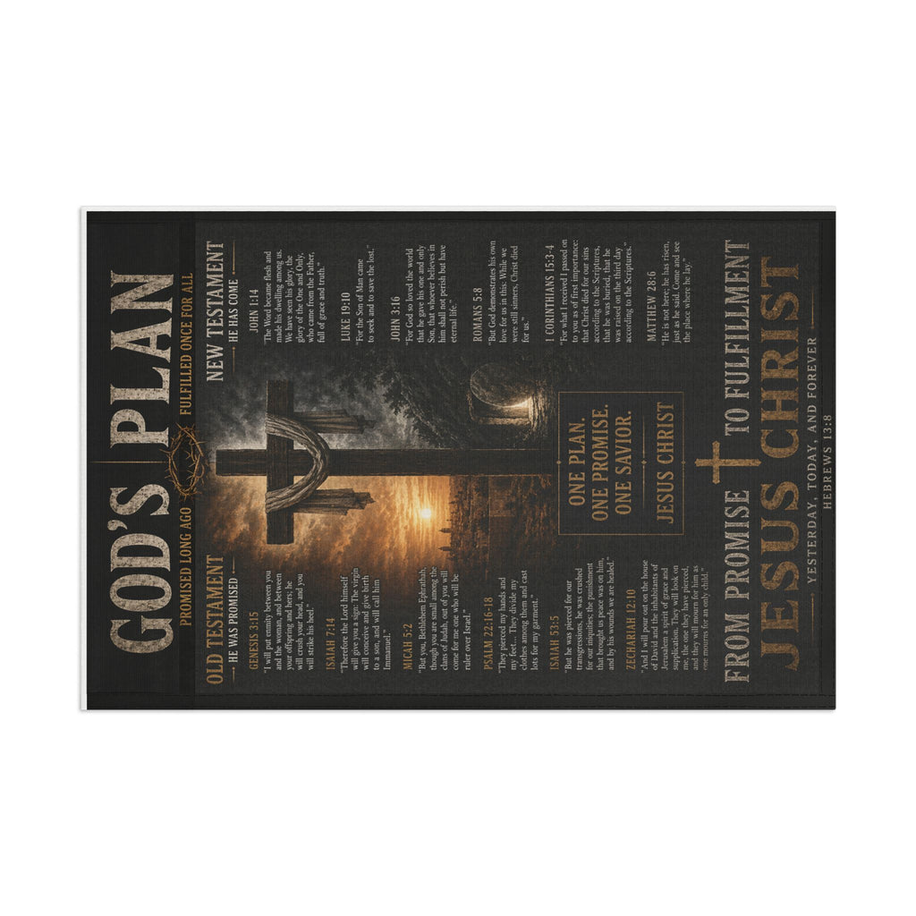 Flag - "God's Plan" Inspirational Religious Flag with Cross and Scripture